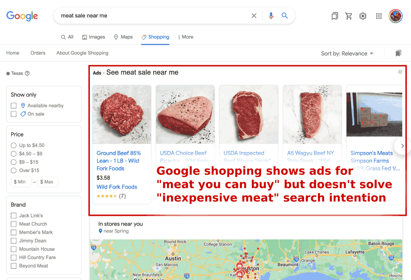 google search results 3 meat sale near me